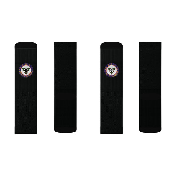 Black Socks w/SJ Logo 95% Polyester 5% Spandex