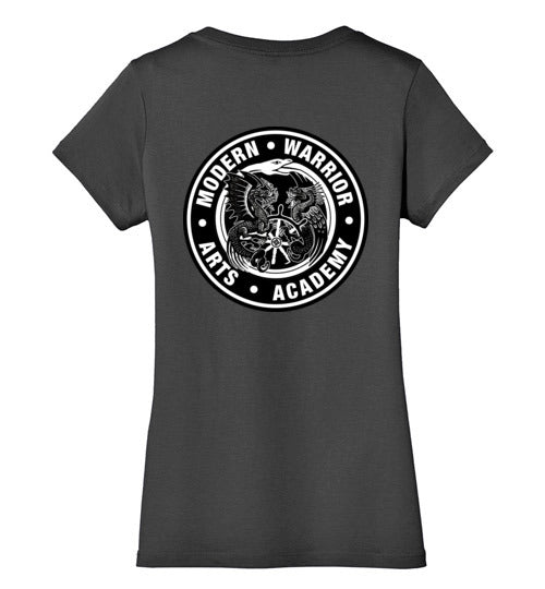 SJ of Solano & Modern Warrior Academy Gildan Ladies VNeck