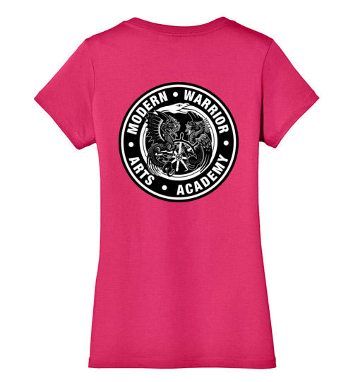 SJ of Solano & Modern Warrior Academy Gildan Ladies VNeck