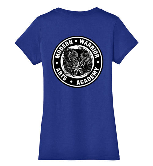 SJ of Solano & Modern Warrior Academy Gildan Ladies VNeck