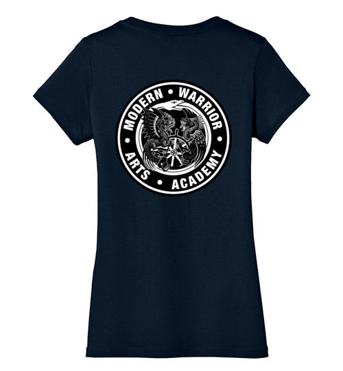 SJ of Solano & Modern Warrior Academy Gildan Ladies VNeck