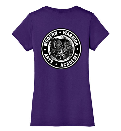 SJ of Solano & Modern Warrior Academy Gildan Ladies VNeck