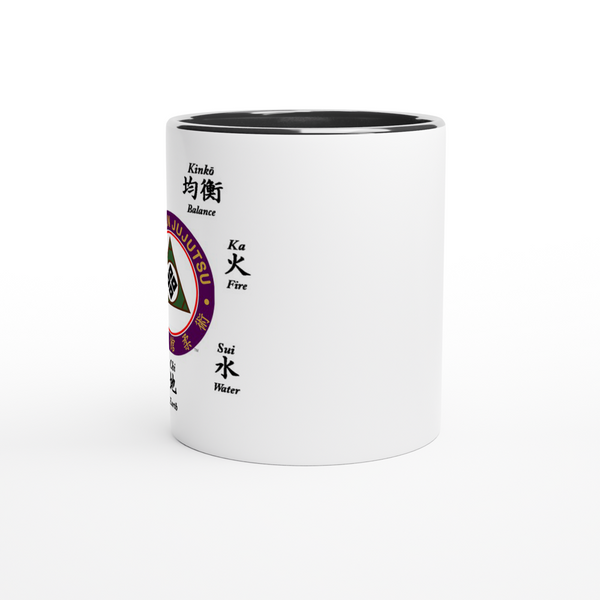 SJ White 11oz Ceramic Mug with Color Inside