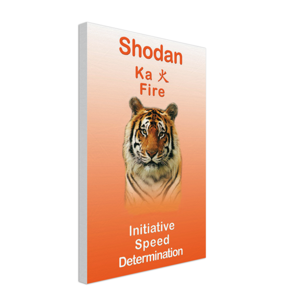 Seibukan Jujutsu Shodan Tiger Power Animal Wall Canvas 12x18